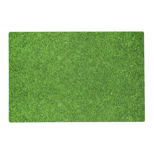 Beautiful green grass texture from golf course placemat (Front)