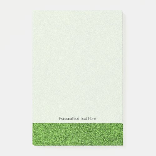 Beautiful green grass texture from golf course post_it notes
