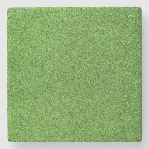 Beautiful green grass texture from golf course stone coaster