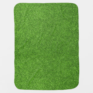 Beautiful green grass texture from golf course stroller blanket