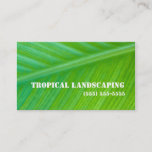 Beautiful Green Leaf Macro Landscaping Business Business Card at Zazzle