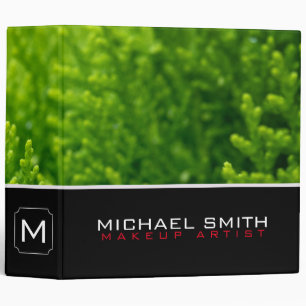 Beautiful green leaves background 3 ring binder