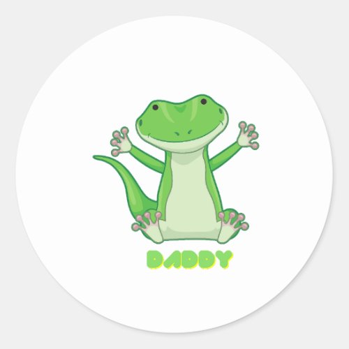 Beautiful green lizard classic round sticker