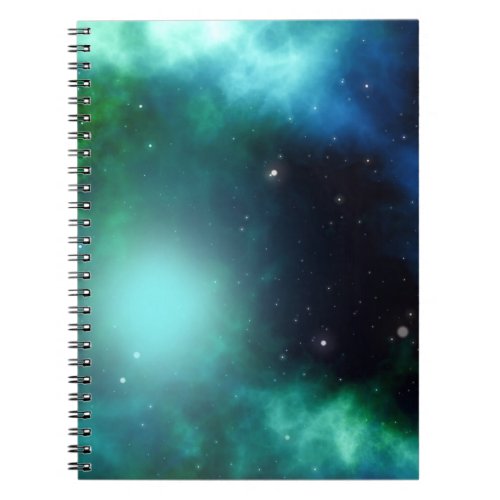 Beautiful Green Nebula filled with Stars Notebook