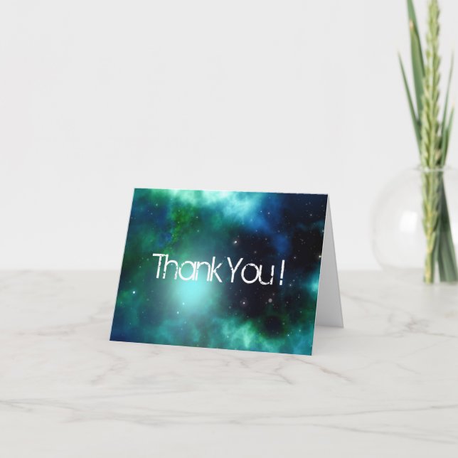 Beautiful Green Nebula Thank You (Front)