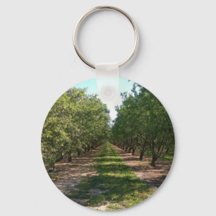 Beautiful Green Neverending Orchard Row Keychain
