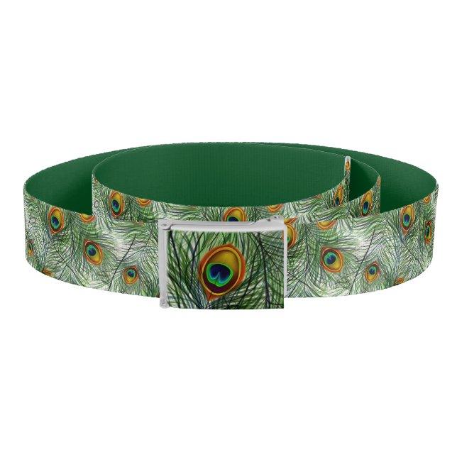 Beautiful Green Peacock Feather Belt (Coil)