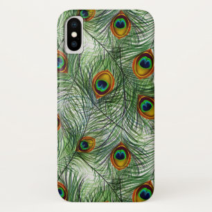 Beautiful Green Peacock Feather iPhone X Case