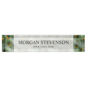 Peacock Desk Name Plates Zazzle