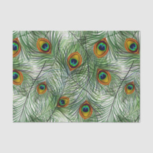 Beautiful Green Peacock Feather Tissue Paper