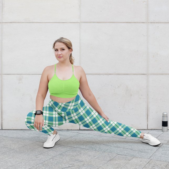 Beautiful Green Plaid Yoga Leggings (Creator Uploaded)