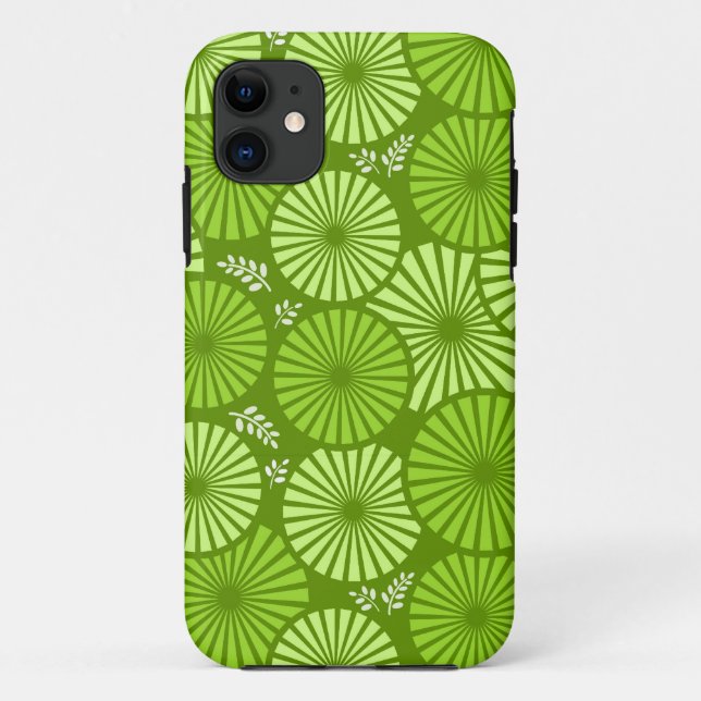 Beautiful, green retro floral iPhone 5 Case (Back)