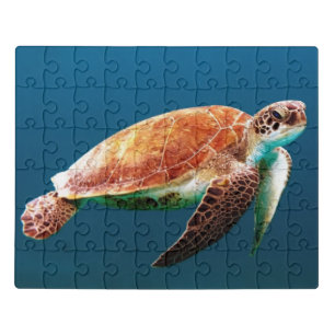 Beautiful Green Sea Turtle Jigsaw Puzzle