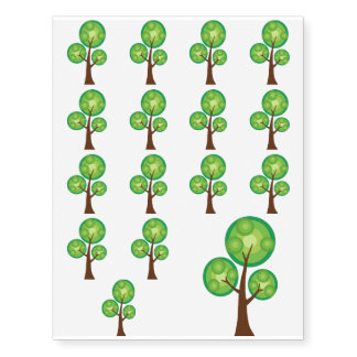 Beautiful Green Tree Temporary Tattoos