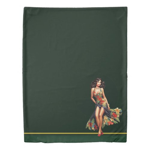 Beautiful green tropical bar theme double_sided duvet cover