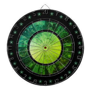 Beautiful Green Wheel Regulation Dart Board