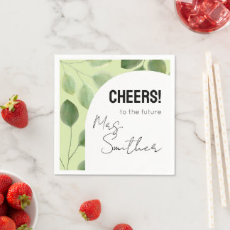 Beautiful greenery eucalyptus leaves invitation napkins