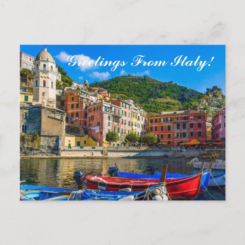 Beautiful Greetings From Italy Sea Sight Postcard