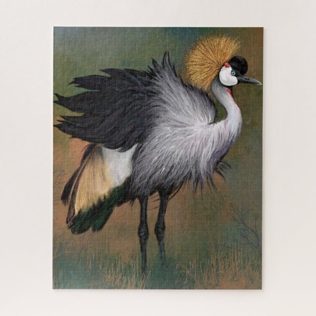 Beautiful Grey Crowned Crane Jigsaw Puzzle (Vertical)