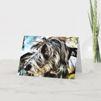 Beautiful grey lurcher card