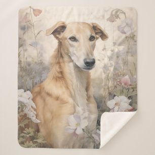 Beautiful Greyhound – Gentle & Graceful Sherpa Blanket