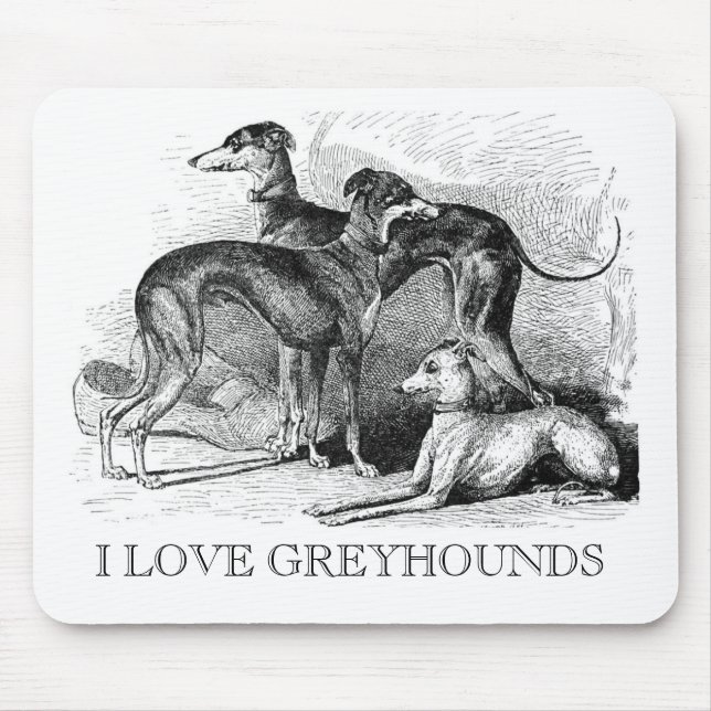 Beautiful Greyhounds Mouse Pad (Front)
