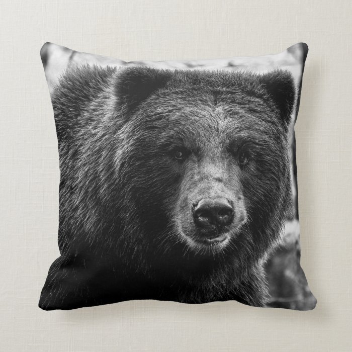 Beautiful Grizzly Bear Photo Throw Pillow