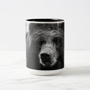 Beautiful Grizzly Bear Two-Tone Coffee Mug