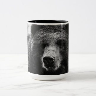 Beautiful Grizzly Bear Two-Tone Coffee Mug