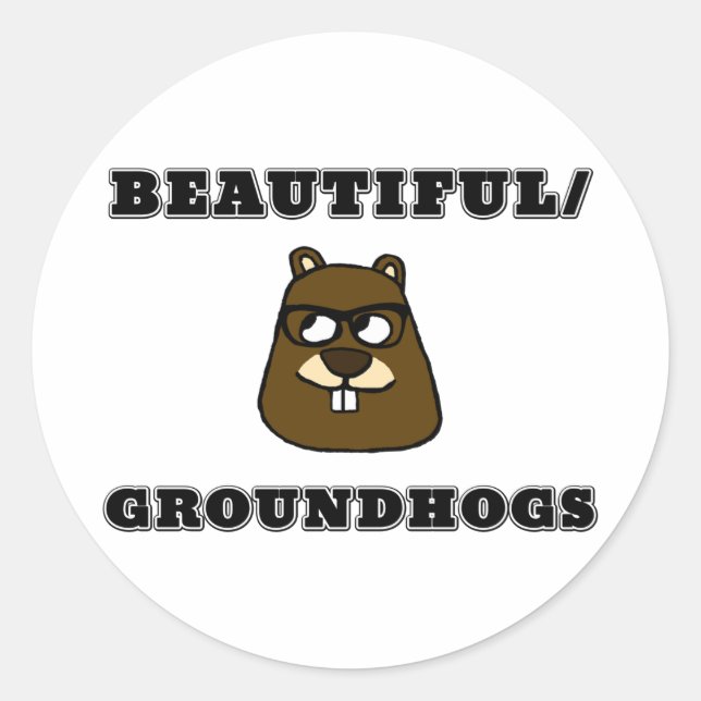 Beautiful/Groundhogs Classic Round Sticker (Front)