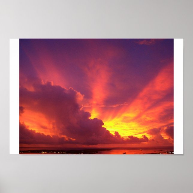 Beautiful Guam Sunset Poster (Front)