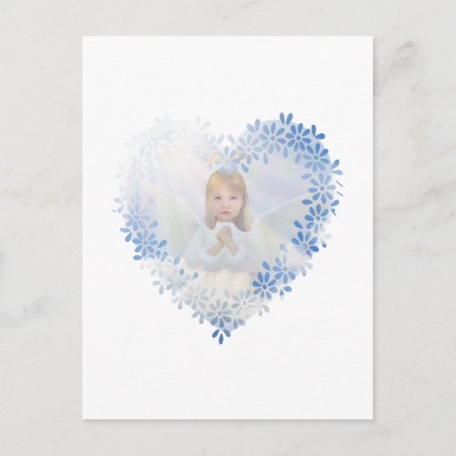 Beautiful guardian angel cherub postcard