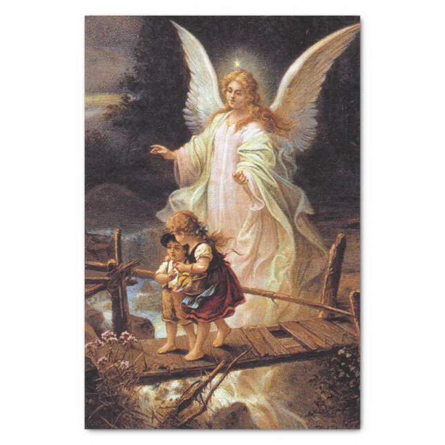 Beautiful Guardian Angel Decoupage Tissue Paper | Zazzle