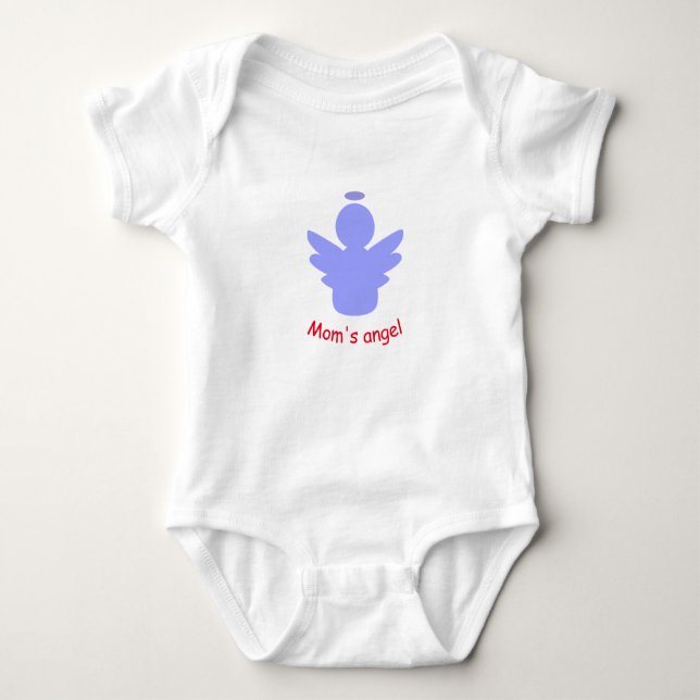 Beautiful guardian angel design baby bodysuit (Front)