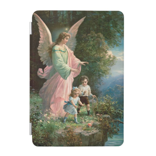 Beautiful Guardian Angel Guarding Children iPad Mini Cover (Front)