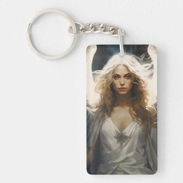 Beautiful Guardian Angel Keychain (Front)