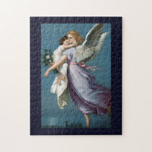 Beautiful Guardian Angel Painting Jigsaw Puzzle