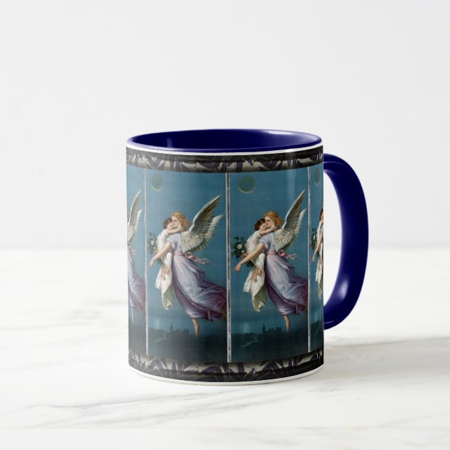 Beautiful Guardian Angel Painting Mug (Front Right)