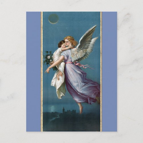 Beautiful Guardian Angel Painting Postcard