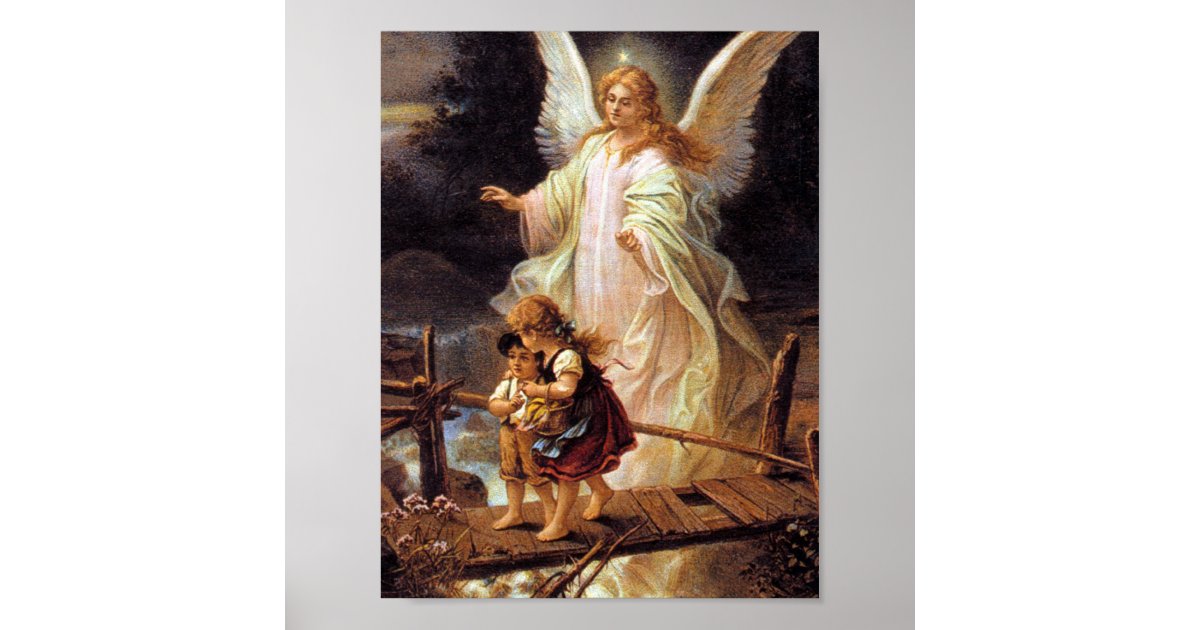 Beautiful Guardian Angel Poster | Zazzle