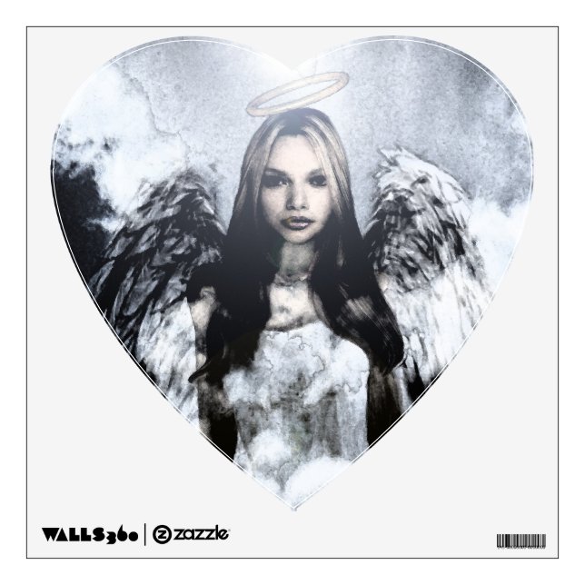 Beautiful Guardian Angel Wall Decal (Front)