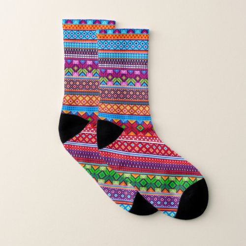 Beautiful Guatemala pattern design Socks