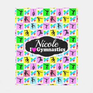 BEAUTIFUL GYMNASTICS BUTTERFLY DESIGN FLEECE BLANKET