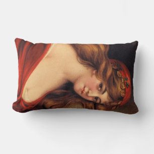 Beautiful GYPSY Girl, gypsy wedding bride Lumbar Pillow