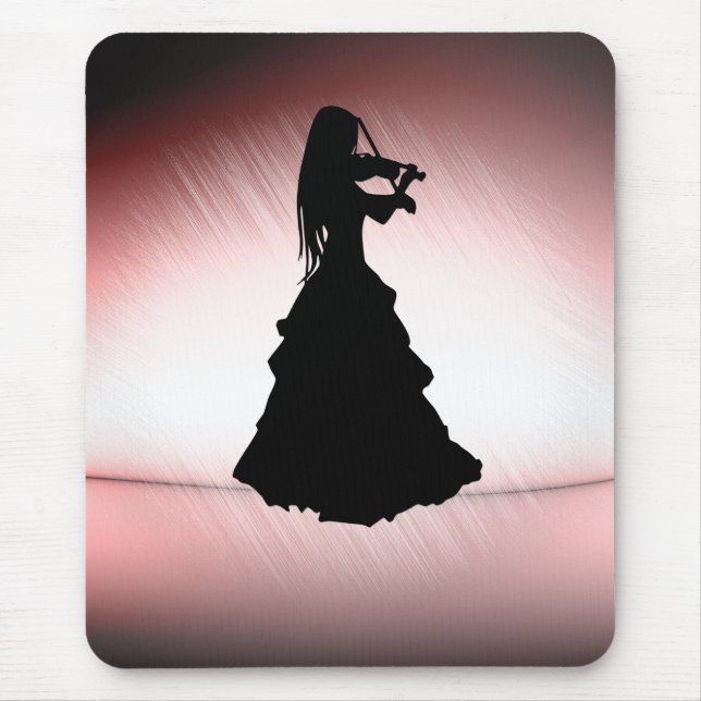 Beautiful Gypsy Girl Plays Violin Mouse Pad (Front)