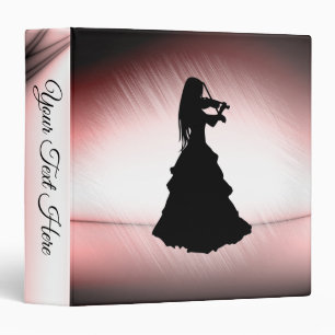 Beautiful Gypsy Girl Plays Violin Personal 3 Ring Binder