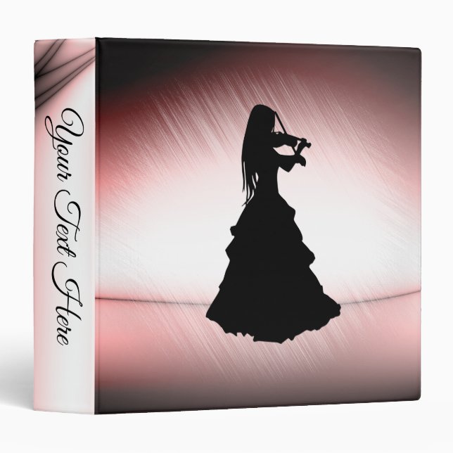Beautiful Gypsy Girl Plays Violin Personal 3 Ring Binder (Front/Spine)