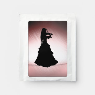 Beautiful Gypsy Girl Plays Violin Tea Bag Drink Mix
