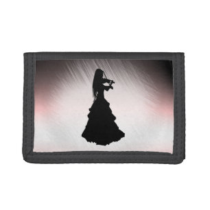 Beautiful Gypsy Girl Plays Violin Tri-fold Wallet