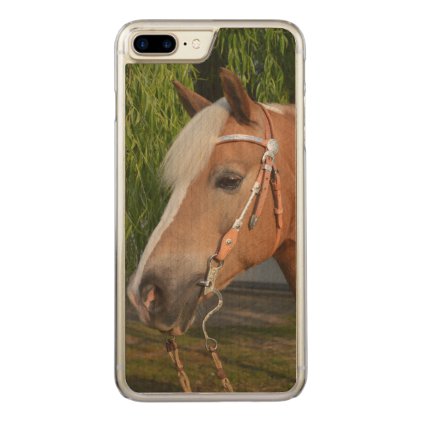 Beautiful haflinger horse portrait carved iPhone 8 plus/7 plus case